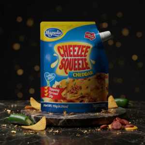 Magnolia Cheezee Squeezie Cheddar Cheese Sauce | Topping, Spread & Dip - 115g Pouch