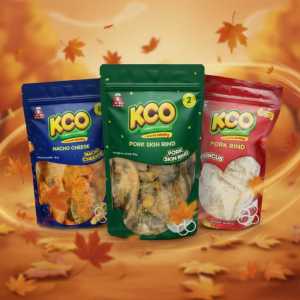 Kco Water Spinach Chips (kangkong) - Crunchy Spicy Cheese Flavor Snack Bag