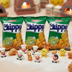 Jack 'n Jill Chippy Corn Chips (108g x3 Pack ) Garlic vinegar  - Flavored Rock Salt & Vinegar Snack Bag