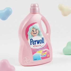 Perwoll Classic Liquid Laundry Detergent 1Gallon - Large Pink Bottle for Fabric Care
