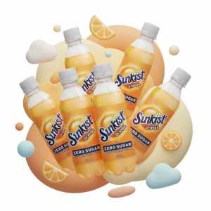 Sunkist Orange Zero Sugar Soft Drink - 6 Pack of 16.9 Fl Oz Bottles - Pack of 6