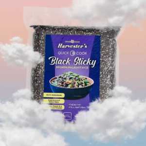 Harvester's Quick Cook Black Sticky Broken Malagkit Rice 1kg - Gluten-free, Non-gmo