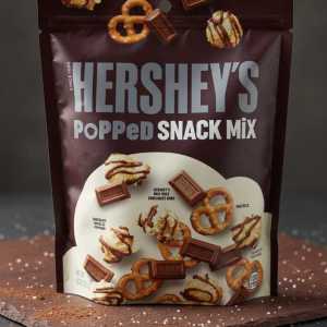 Hershey's Popped Snack Mix 226g, Sweet & Salty Chocolate Covered Pretzels and Clusters, Ready-to-eat Snack Bag