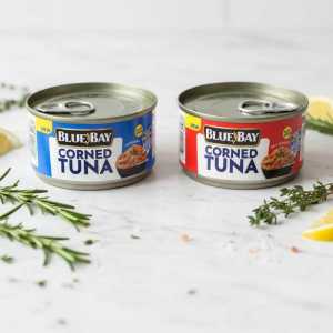 Blue Bay Corned Tuna Cans - Ready-to-eat Canned Seafood (two Label Varieties) - Pack of 6