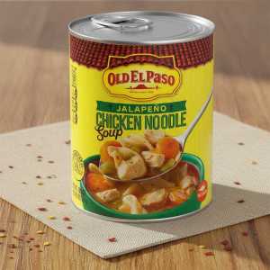 Old El Paso Jalapeño Chicken Noodle Soup 2.5oz- Spicy Canned Meal