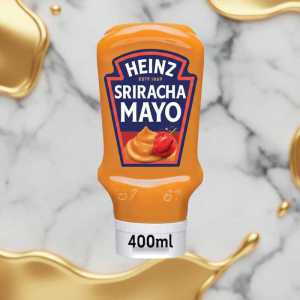 Heinz Sriracha Mayo Sauce Spicy Chili Mayonnaise Condiment Squeeze Bottle 400ml