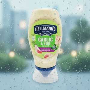 Hellmann's Garlic & Herb Sauce Squeeze Bottle | Creamy Dressing & Condiment