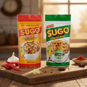 Sugo Filipino Snack Bundle: Crispy Garlic Peanuts & Premium Mixed Nuts Variety Pack
