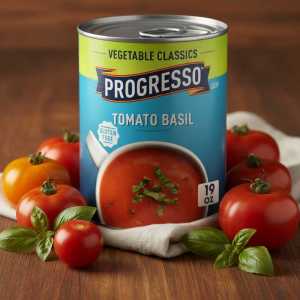 Progresso Tomato Basil Soup 538g - Gluten-free Vegetable Classics Canned Soup