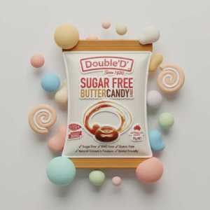 Double 'd' Sugar Free Butter Candy Pouch 70g - Classic Taste Hard Candies