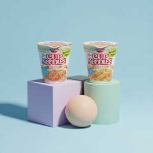 Nissin Cup Noodles Instant Ramen: (Pack of 6 )- Classic Chicken & Shrimp Flavors -Microwavable Paper Cup