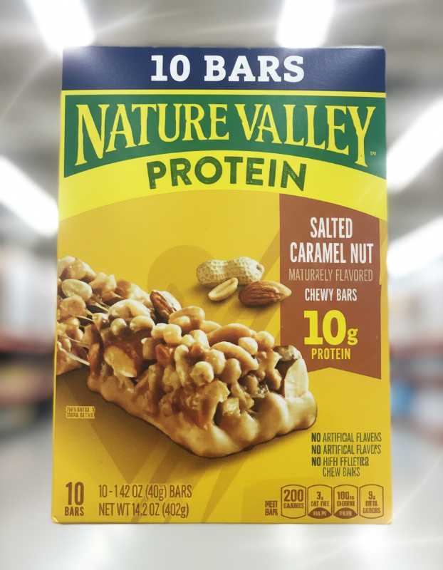Nature Valley Protein Chewy Bars, Salted Caramel Nut Flavor, 10g Protein, 10 Count Box - Image 3
