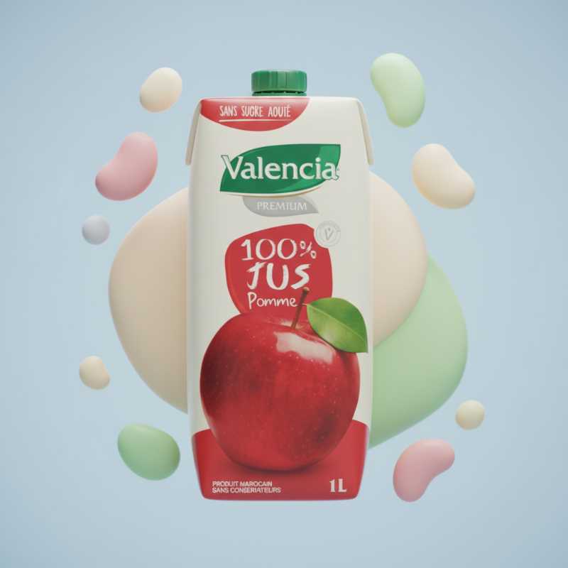 Valencia 100% Apple Juice (jus Pomme) - Pure Fruit Beverage - 1 Liter Carton - Image 2