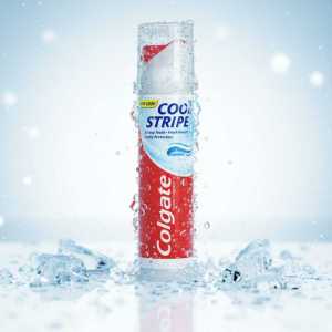 Colgate 2-in-1 Cool Stripe Toothpaste Gel - Deep Fresh Breath Formula Pump Dispenser