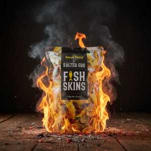 Snack Yard Salted Egg Fish Skins - Crispy Gourmet Savory Asian Snack