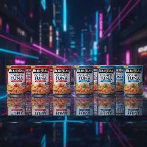 Blue Bay Corned Tuna Variety Pack: Original and Hot & Spicy Canned Fish, Ready-to-eat Seafood