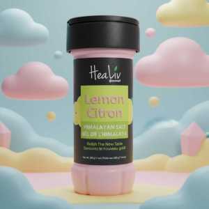 Healiv Lemon Himalayan Salt Shaker 200g– Zesty Seasoning