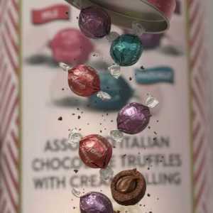 Imported Italian Chocolate Truffles with Creamy Filling, 430g Pink Decorative Gift Tin