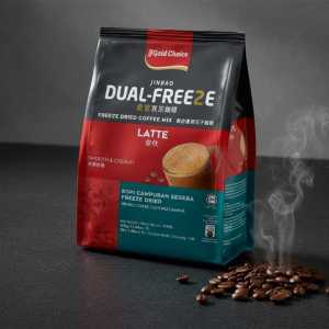 Gold Choice Dual-freeze 2e Instant Latte Coffee Mix Smooth & Creamy | 3-in-1 Powdered Beverage for Superior Aroma & Flavor