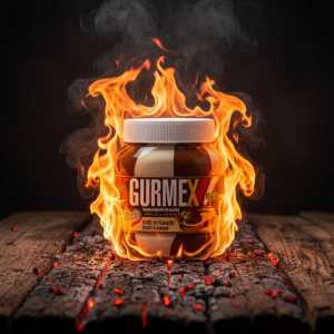 Gurmex Duo Hazelnut & Cocoa Breakfast Spread Cream - Swirled Chocolate White Sweet Jar