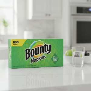 Bounty Napkins, 800 Count White Paper Napkins -Thicker ,More Absorbent