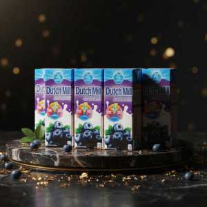 Dutch Mill Uht Milk Drink Pack of 6, Blueberry Flavor  Ready-to-drink Cartons