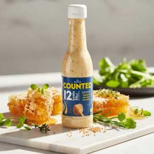 Morrisons Honey Mustard  dressing  Counted 12 Cals Garlic & Herb Fat-free Low Calorie Salad Dressing