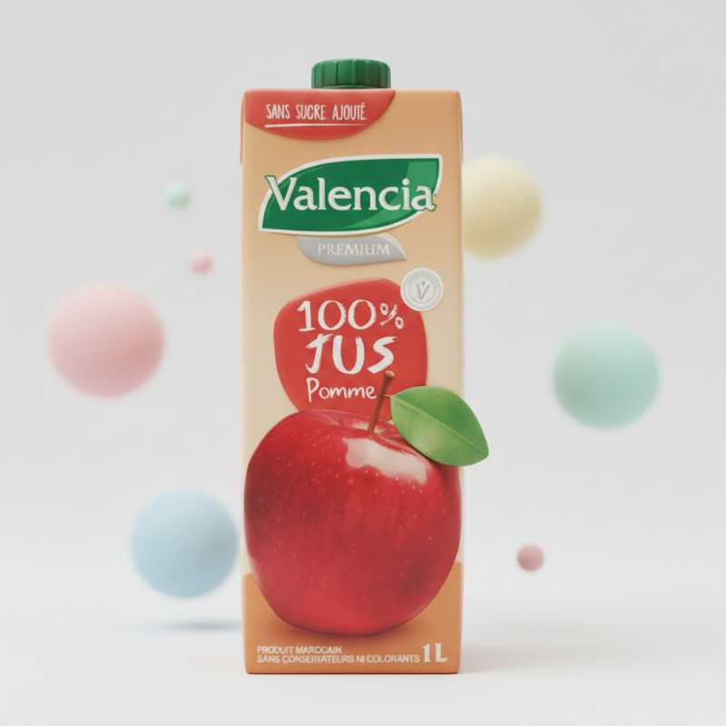 Valencia 100% Apple Juice (jus Pomme) - Pure Fruit Beverage - 1 Liter Carton - Image 3