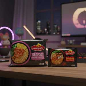 Lucky Me! Instant Noodles Variety Pack - Seafood Shrimp Ramen & La Paz Batchoy Flavor Noodle Soup Mix