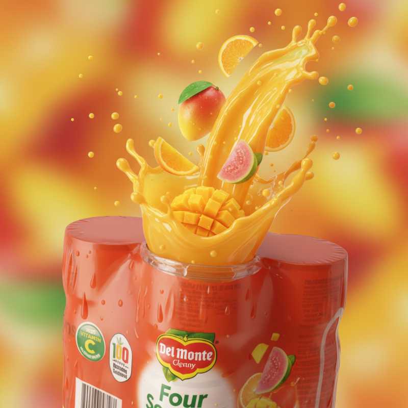 Del Monte Four Seasons Mixed Fruit Juice Drink - Ready-to-drink Tropical Beverage 6-pack (6x Cups) - Image 3