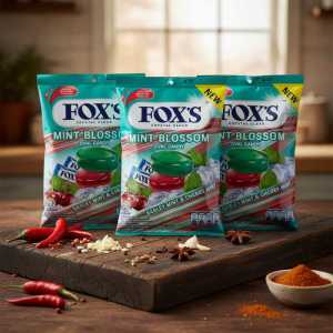 Fox's Mint Blossom 125g (Pack of 3) Crystal Clear Hard Candy (crystal & Cherry Mint)