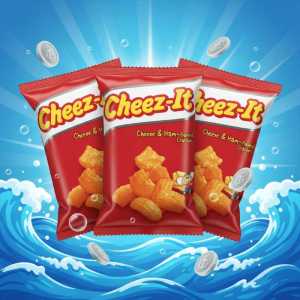 Cheez-it Cheese & Ham Flavored Baked Crackers - Savory Snack Bag