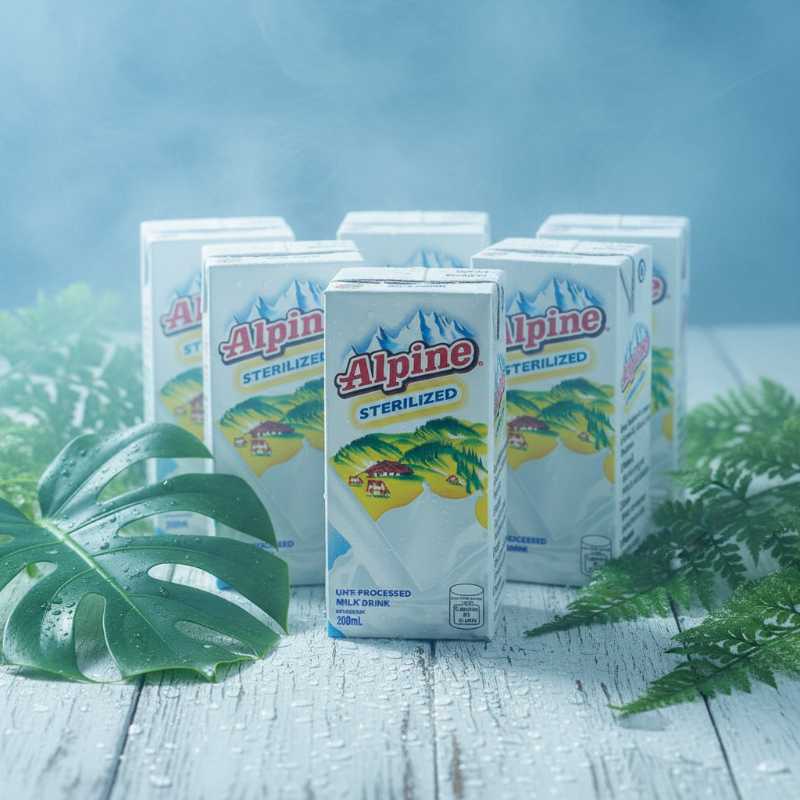 Alpine Sterilized Uht Processed Milk Drink Carton - 200ml - Image 3