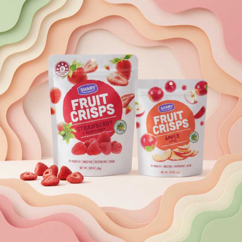 Freeze Dried Strawberry Fruit Crisps | Healthy Crunchy Real Fruit Snack Pouch