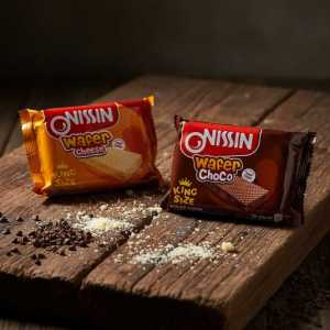 Nissin Wafer King Size Duo Pack: Crispy Cookies in Cheese and Chocolate Flavors (2 Packs)