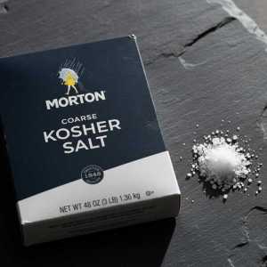 Morton Coarse Kosher Salt, 48 Oz (3 Lb) Box – Ideal for Cooking, Seasoning & Brining