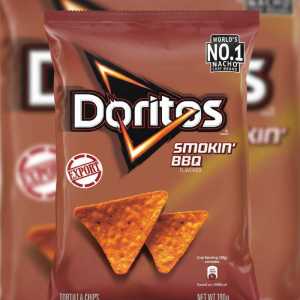 Doritos Smokin' Bbq Flavored Tortilla Chips - Crunchy Corn Snack Bag