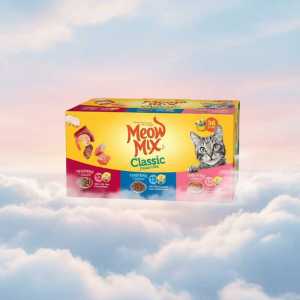 Meow Mix Classic Wet Cat Food Variety Pack, Chicken, Tuna, Beef & Salmon Flavors, 30 Count, 2.75 Oz Cups