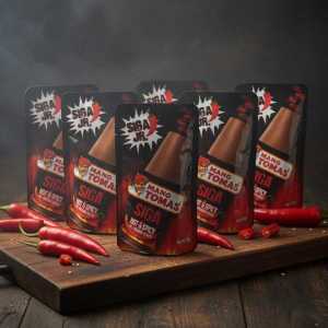 Mang Tomas Siga Jr. Hot Spicy Lechon Sauce Pouch - Filipino Chili Condiment