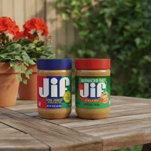 Jif Creamy and Reduced Fat Creamy Peanut Butter Jar