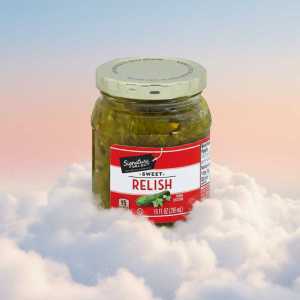 Signature Sweet Relish 296ml jar glass