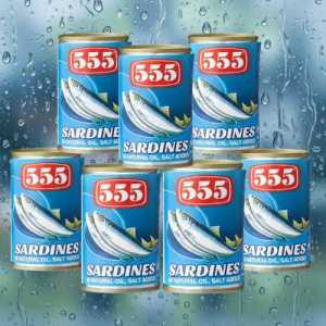 555 Sardines in Vegetable Oil with Chili - 7 Pack Bundle - Pack of 6