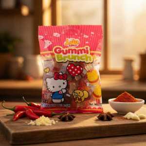 Juju Gummy Brunch Hello Kitty Fruit Flavored Gummies Candy Bag