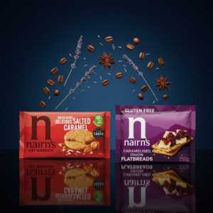 Nairn's Salted Caramel Oat Biscuits - 40% Less Sugar Low Sugar Healthy Snack