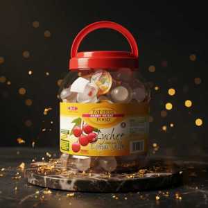 Hailang Lychee Flavor Fruit Jelly - 1.25kg Large Party Jar - Individually Wrapped Fruity Snacks