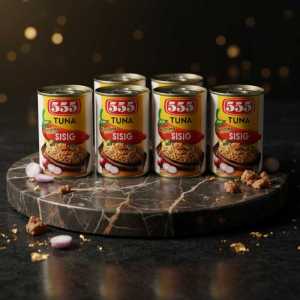 555 Tuna Sizzling Sisig - Canned Filipino Tuna Flakes, 155g