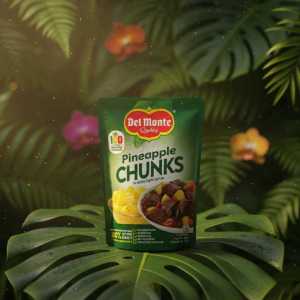 Del Monte Pineapple Chunks in Extra Light Syrup - 200g Pouch - Pack of 3
