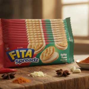 Fita Spreadz Spicy Tuna Flavor Sandwich Crackers - Savory Filled Biscuits