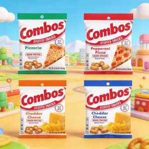 Combos Baked Snacks Variety Pack - Pepperoni Pizza Cracker and Pizzeria Pretzel - 3 Bags