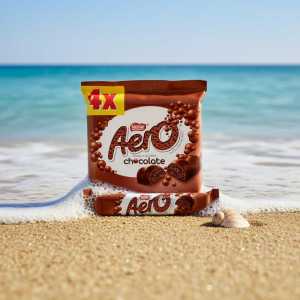 Nestle Aero Milk Chocolate Multipack - 4 X 27g Aerated Chocolate Bars